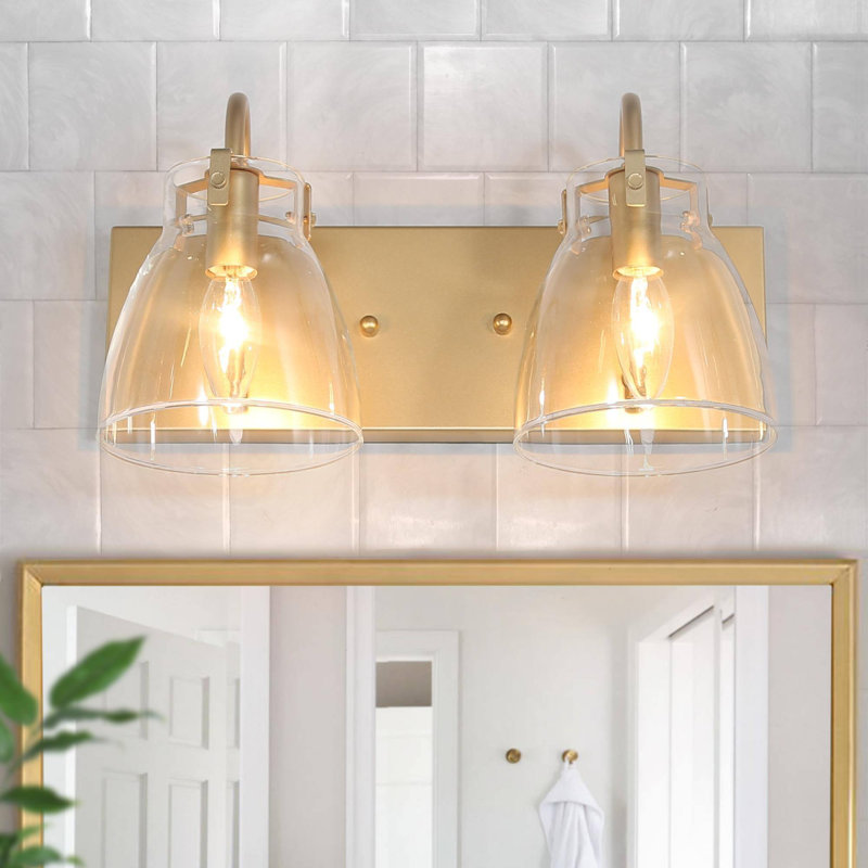 Beesley Dimmable Gold Vanity Light, 2, Gold