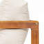 Méridienne d'extérieur pivotante, finition teck avec coussin beige