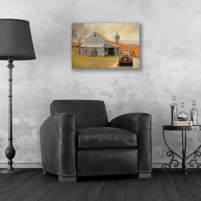 «The Old Station» par Lori Deiter, art mural en verre acrylique