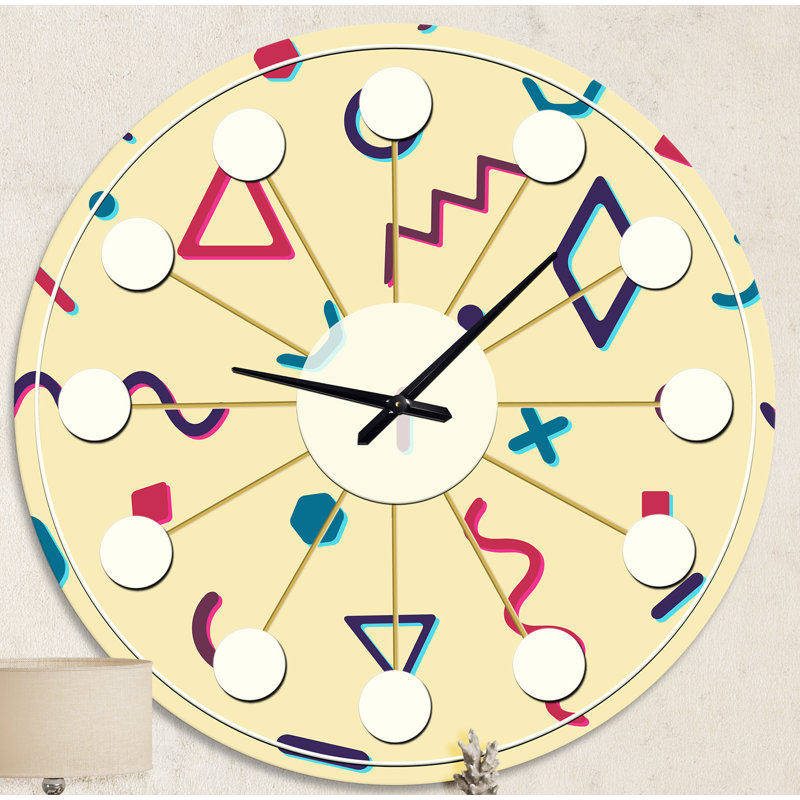 Horloge murale rétro Mid-Century, Moyenne
