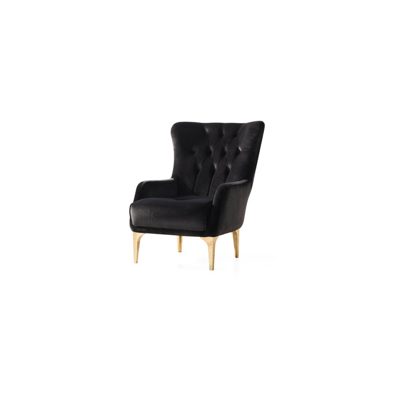 Chaise de style moderne, Polyester noir