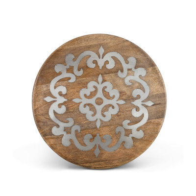 Heritage Inlay Wood Lazy Susan, 18"