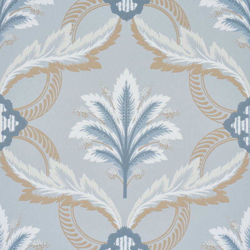 Front Waltz Wallpaper, Blue
