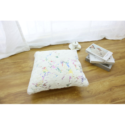 Faux Fur Abstract Throw Pillow