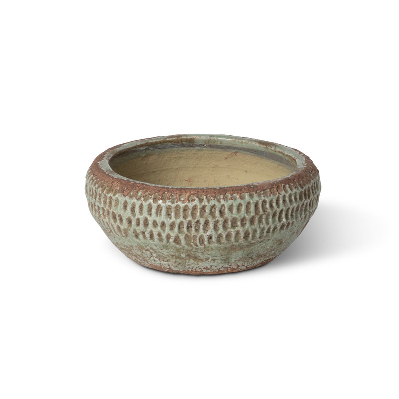 Yuma Stoneware Decorative Bowl, 3.25" H x 8" W x 8" D