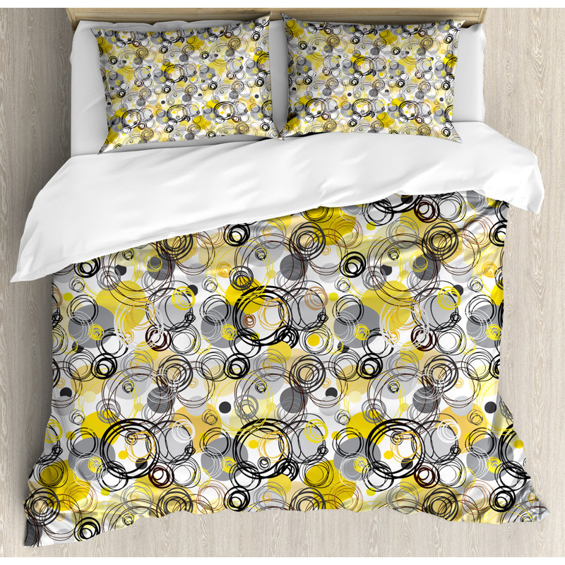 Ensemble de housse de couette dessiné à la main, Grand