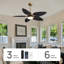 52" Tropical 5 Blade Dimmable Ceiling Fan With Led Lights And Remote Control
