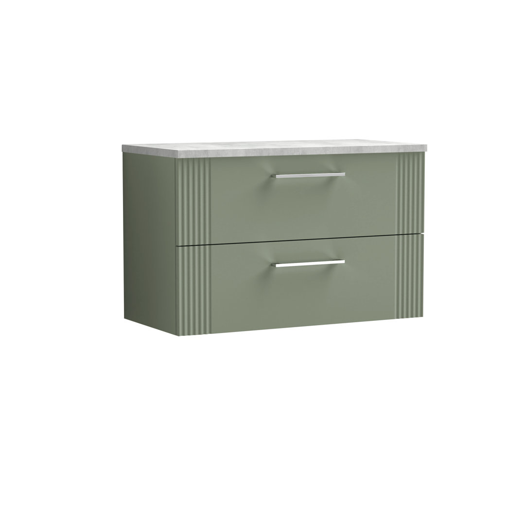 Deco 80.5cm Single Bathroom Vanity Base Only in Green