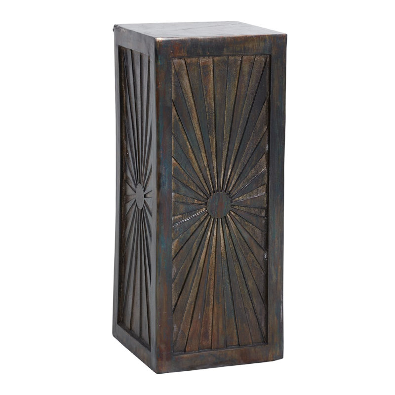 Kahlel Metal Pedestal Plant Stand, 36" H x 15" W x 15" D, Gold