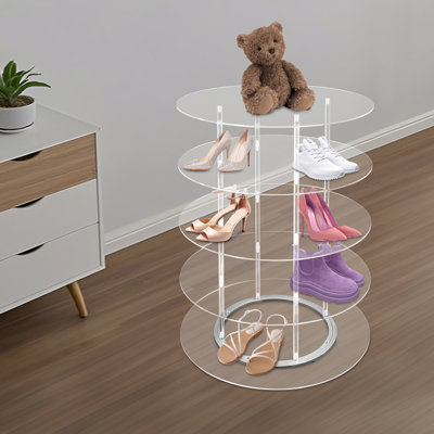 Range-chaussures rotatif à 5 niveaux pour vestibule / vestiaire pour petits objets