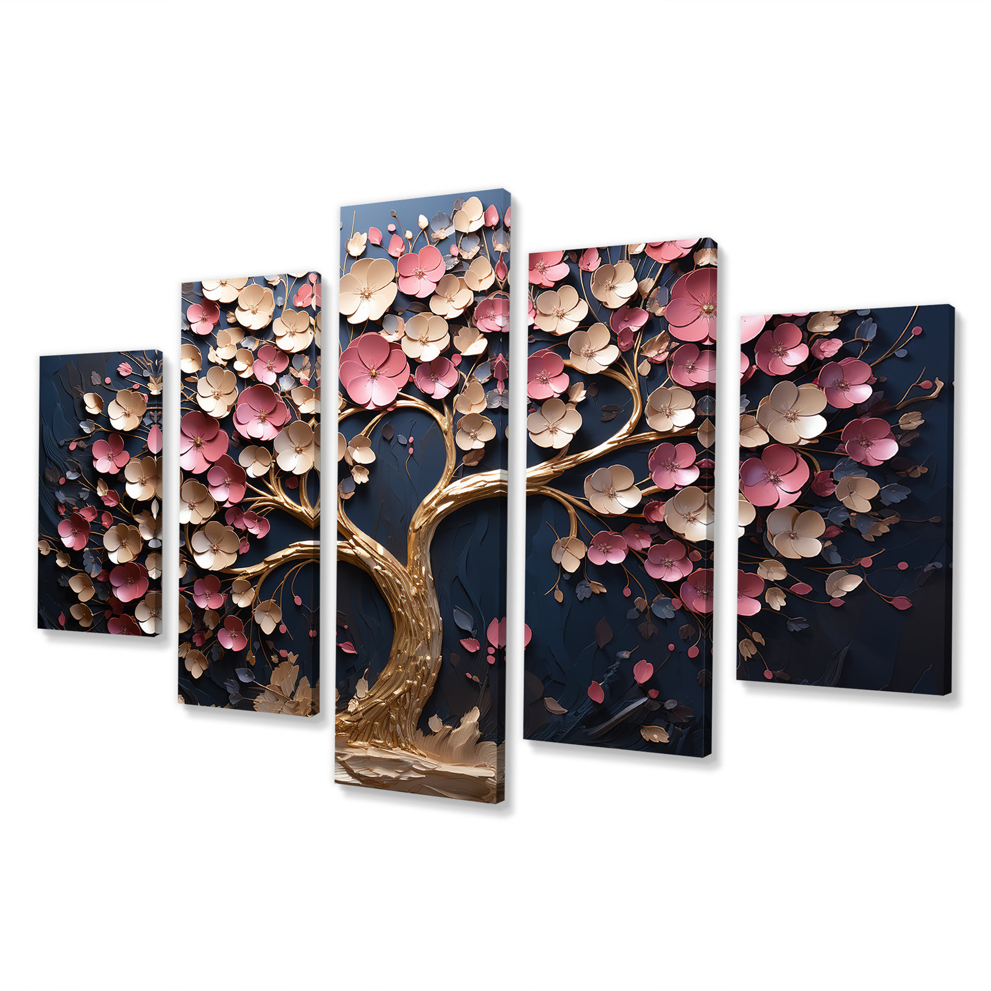 Lark Manor Pink And Gold Orchid Tree Garden Of Branches IV - Tree ...
