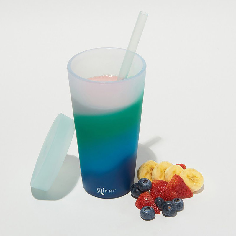 Silipint: Gobelet en silicone paille 22 oz: Air de montagne - réutilisable, incassable