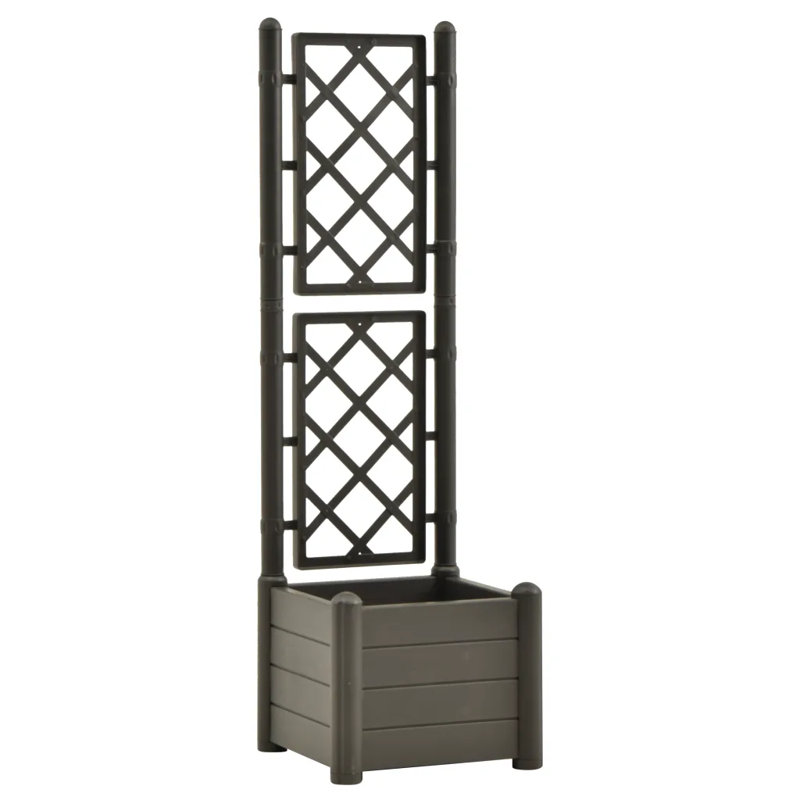 Lando Raised Garden Bed with Trellis, Anthracite