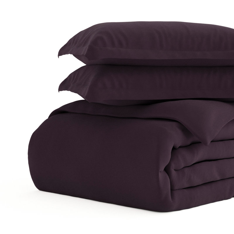 Ultra Soft Purple Microfiber Twin/Twin XL Duvet Cover Set