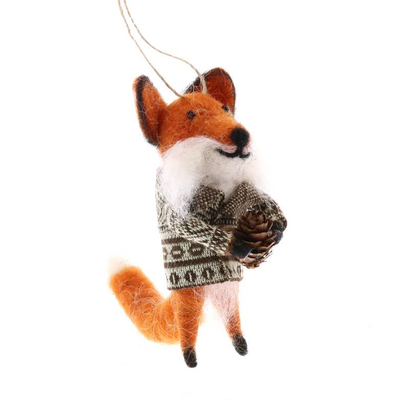 Ornement figurine suspendu fox fox avec lot de feutre