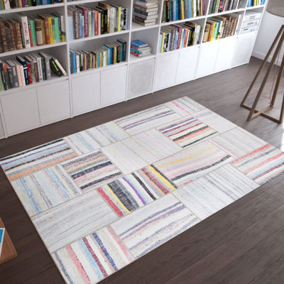 Luxueux tapis lavable à la machine, 100% polyester, 7,5 x 10,8 pieds | Hauteur des poils: 0,2 po, 1850 g / m² | Dessus en polyester recyclé, facile d'entretien, parfait pour le salon et la chambre à coucher, conception douce et durable