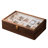 Black Walnut Wooden Watch Box, 10 Slots Display Organizer Holder with Glass Lid, Gift for Men Women.