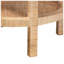 Table d'appoint moderne bohème à deux niveaux en acajou et rotin naturel, 59 cm L x 59 cm P x 61 cm H