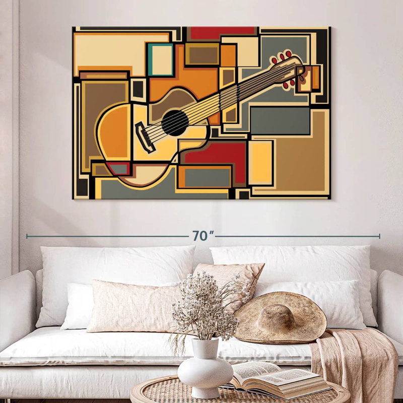 Abarca Guitar Abstract, 24" H x 36" W