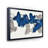 Tyrion Gouache Sapphire on Gray VI - Painting Print on Canvas-51146399-51146398