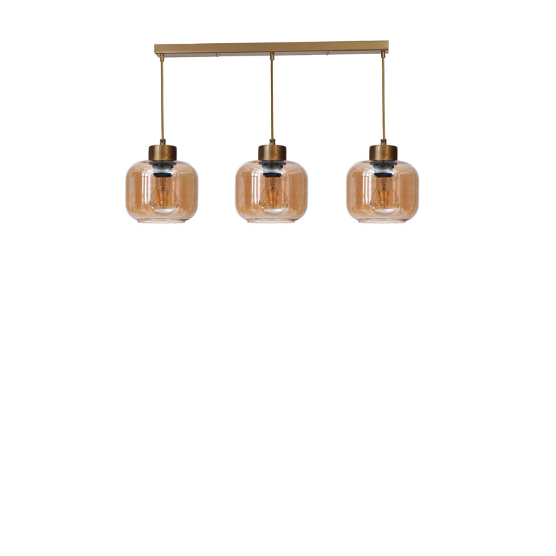 Lustre, Miel / or, 3 niveaux, Trois lumières
