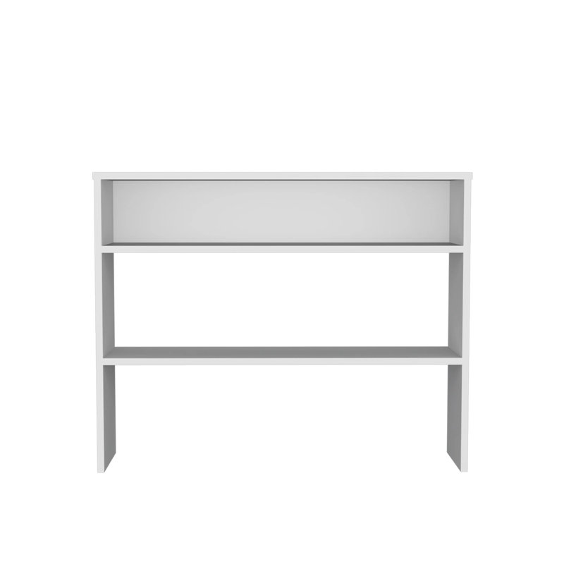 Console Table With Open Storage, White