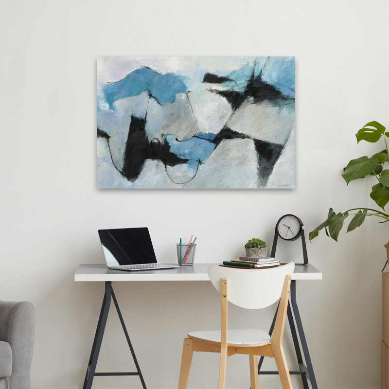 Abstrait - ombre d'une culture d'hiver, H 24 po x l 36 po