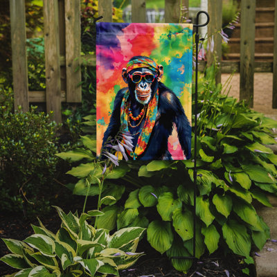 Drapeau de jardin hippie chimpanzé