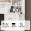 Grand ensemble de coiffeuse éclairée avec lumières RVB réglables et station de charge, coiffeuse avec miroir et grand rangement-1711438582