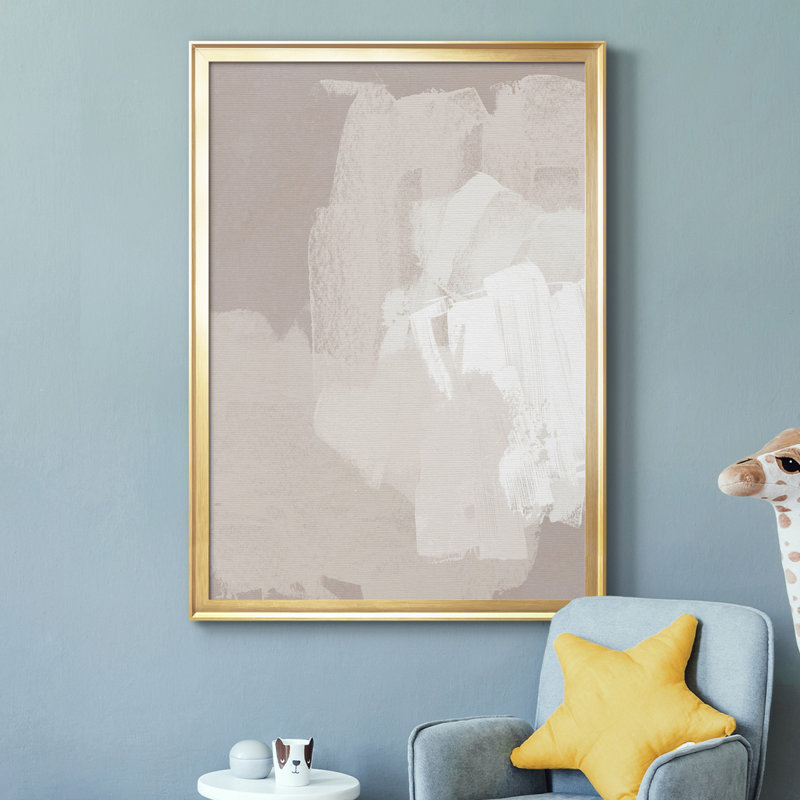 Toile encadrée haut de gamme Cloud Slate II - prête à être accrochée, Or, H 42,5 po x l 30,5 po x P 1 po
