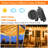 48FT 15-Bulb Solar-Powered Outdoor Standard String Lights, Shatterproof, Weatherproof, Dusk to Dawn On/Off