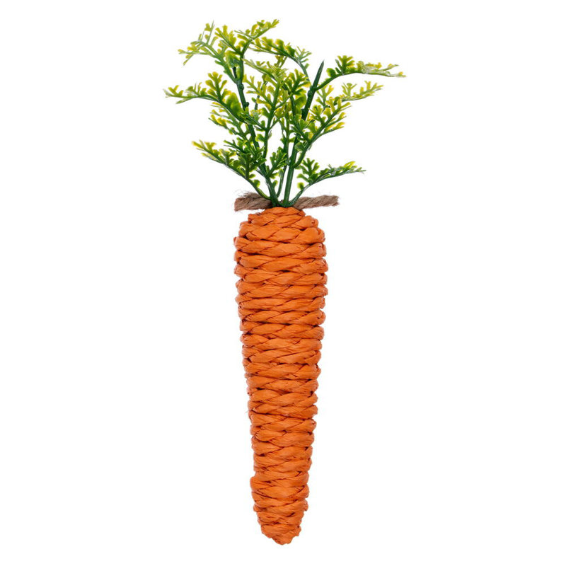 Artificial Carrot Garland. The garland length measures 6 feet in length and the carrots measure 6.5" tall and 1.5" wide.
