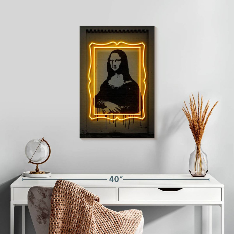 Leisha Mona Lisa Illuminated, 24" H x 16" W