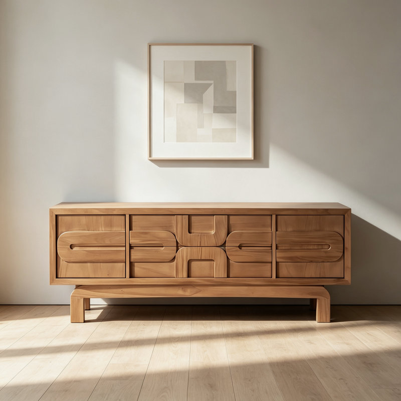 Buffet rétro multifonctionnel, H 23,62 po x l 62,99 po x P 17,72 po