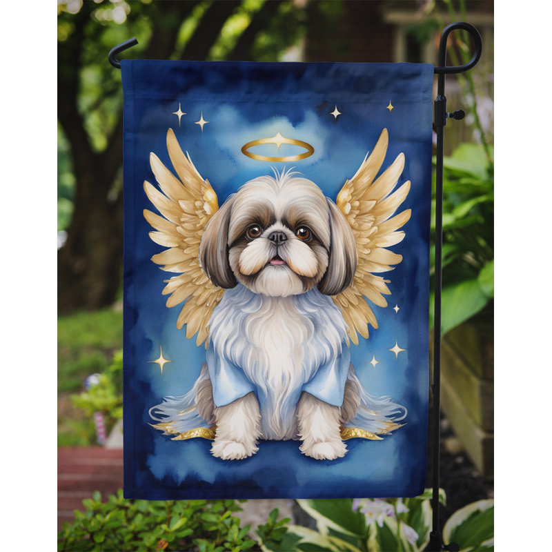 Shih Tzu, mon ange, drapeau du jardin