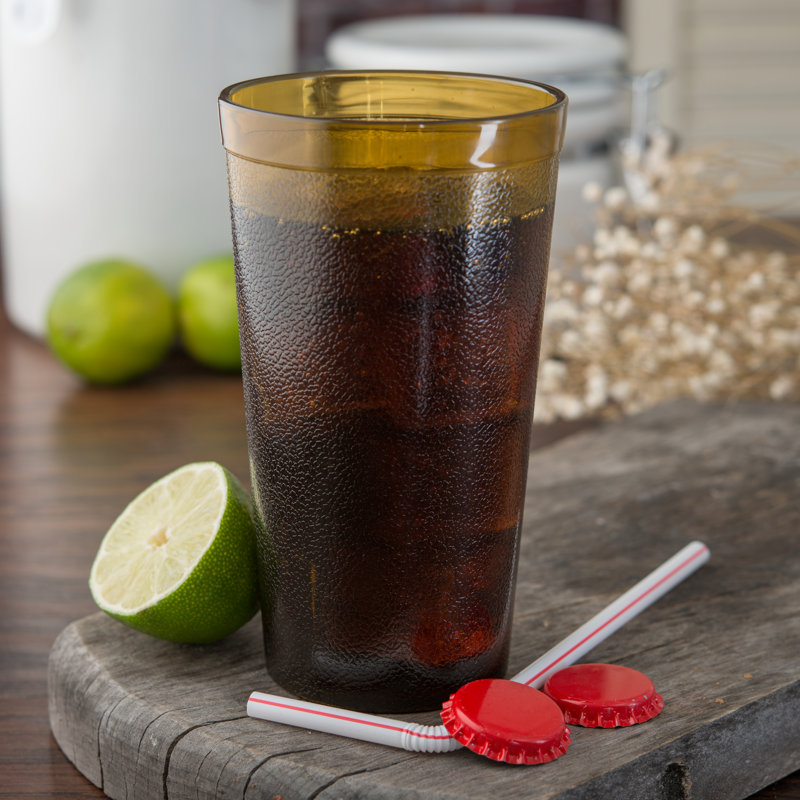 Verre à boire en plastique San Blend, 72, Ambre, 16 oz