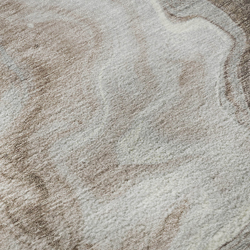 Tapis abstrait lavable à la machine de qualité supérieure Metinaro AMF1706, Rectangle 10 pi x 14 pi