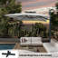 Parasol rectangulaire en porte-à-faux à manivelle Allisun 157,48 po x 118,11 po inclus-1586080387
