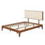 Lit plateforme tapissier Modern: tête de lit réglable et structure en bambou durable