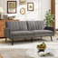 Modern Upholstered Living Room Set With Wooden Armrests & Convertible Backrest-1452901727-1452901720