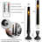 Upgraded Flameless Taper Candles With Remote,6 PC Acrylic Battery Operated Candles With Candlesticks,Flickering Led Window Candles For Home Table And Wedding Decor(Grey)