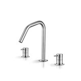 Acquaco Linki Deco Deck Mount Three-Hole Widespread Bathroom Lavatory Faucet with 6-5/8'' Spout Reach