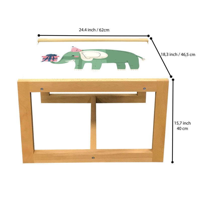 Sled Coffee Table, 40cm H x 46.5cm W x 62cm D