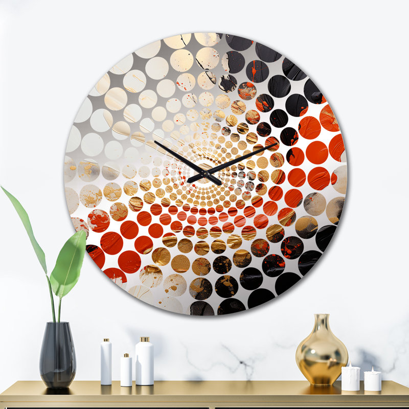 Tyberius - Horloge murale peinture abstraite, Très grand