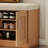 Oak Multi-functional Shoe Cabinet With A Padded Bench And 7+3 Storage Compartments, Adjustable Shelves, Suitable For Entryways, Mud Rooms, And Hallways. It's A Freestanding Shoe Rack In Brown.-1831949505-1826523320