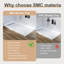 Ensemble de plancher de salle de bain 60 po x 32 po antidérapant blanc