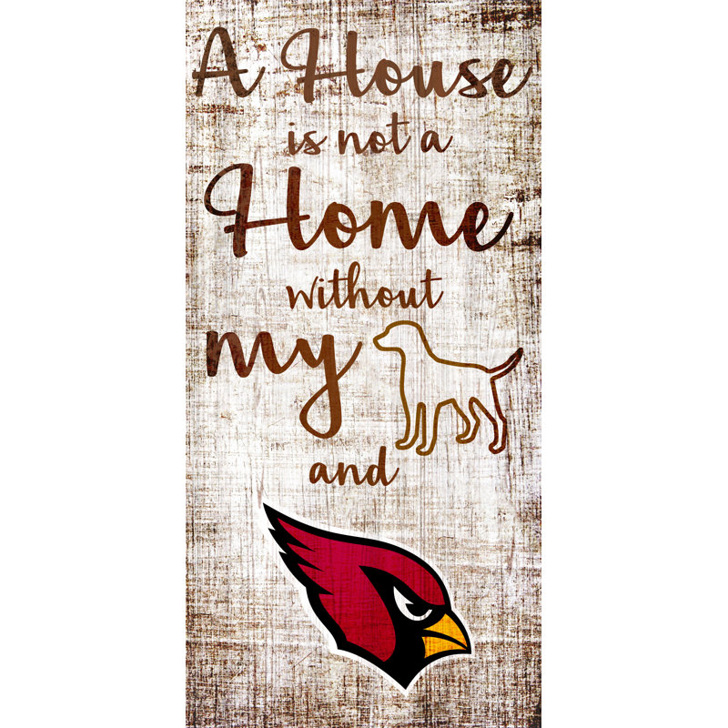 Reproduction d’art textuel sur bois sans cadre, Cardinals de l'Arizona
