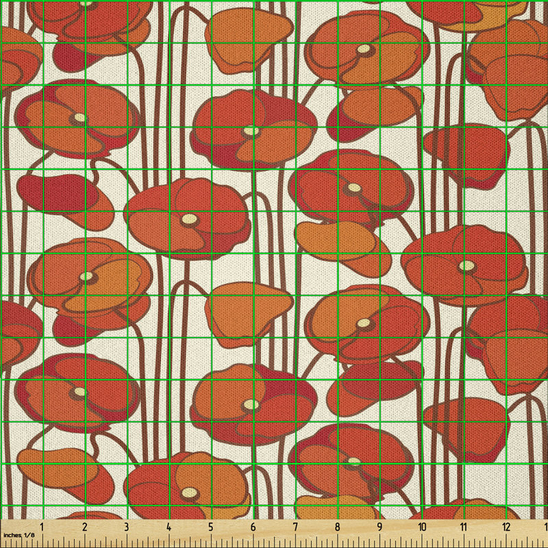 Dayanaira Poppy Flowers Multi-Purpose Fabric