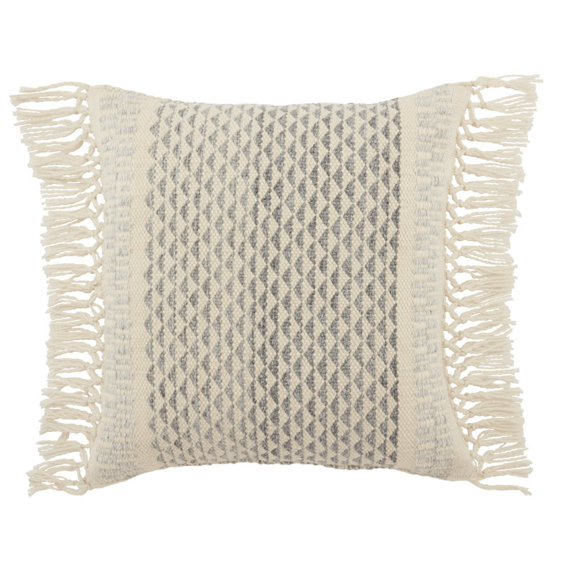 Housse et insert de coussin extérieur d'extérieur, Gris / ivoire, Polyfill