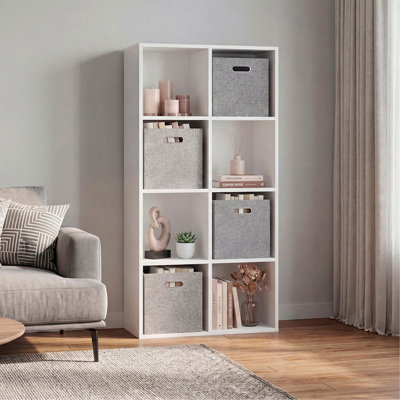 Organisateur de rangement 8 cubes Gridley Drive avec 4 bacs en tissu